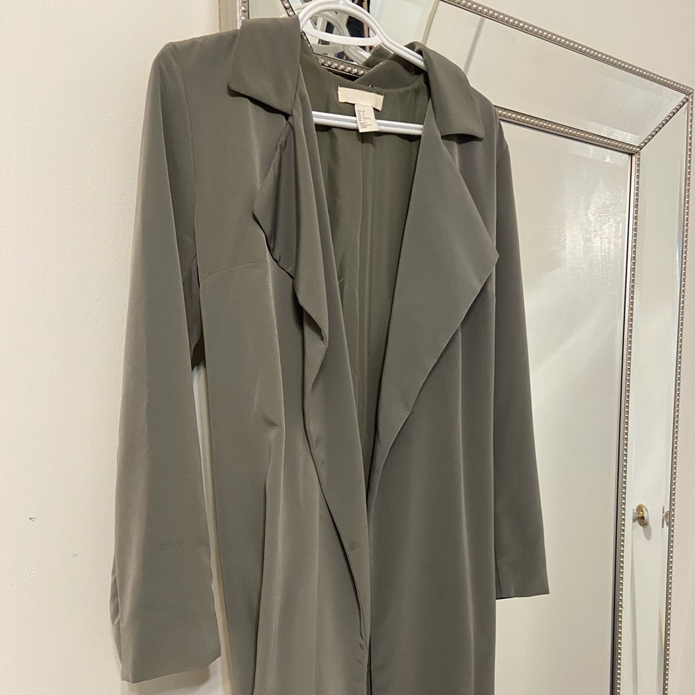 H&M sage green / khaki trench coat